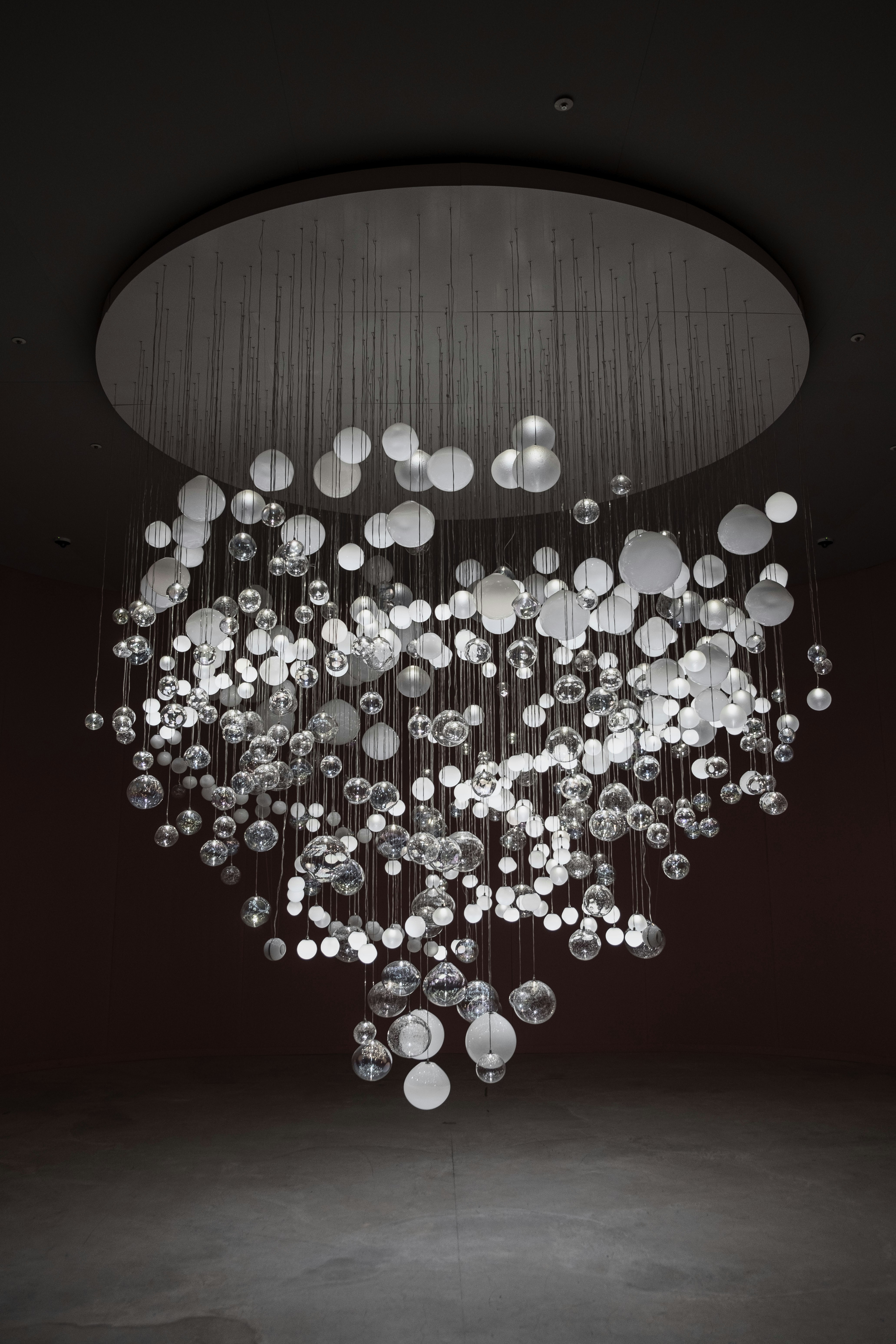 Modern Chandelier Installation